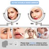 LEDOOLE 8" Rechargeable Lighted Wall Mounted Makeup Mirror with Magnification,