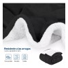 Bluelander Cobija Matrimonial Borrego Cobertor Franela Suave Calientita Color Negro