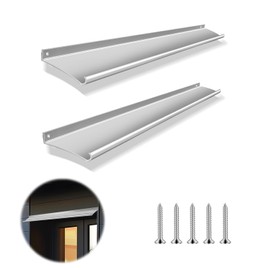 LCGAOYA 2PCS Aluminum Door Rain Drip Guard Cap, 40 Inch Drip Deflector Rain Diverter, Door and Window Rain Guards House
