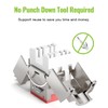 LEENUE CAT6A Toolless Keystone Jack Shielded PoE, 180 Degree RJ45
