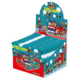 Lutz Mauder Children's Plaster Display Set with 20 Plaster Letters Fire Brigade with 10 Plasters in 2 Sizes (200 Individual Plasters), Nursery, Nursery, Doctor, Hort, Educator, Birthday, Guest Gift