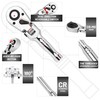 UYECOVE 1/2 Inch Drive Stubby Ratchet, Flex Head Ratchet 1/2