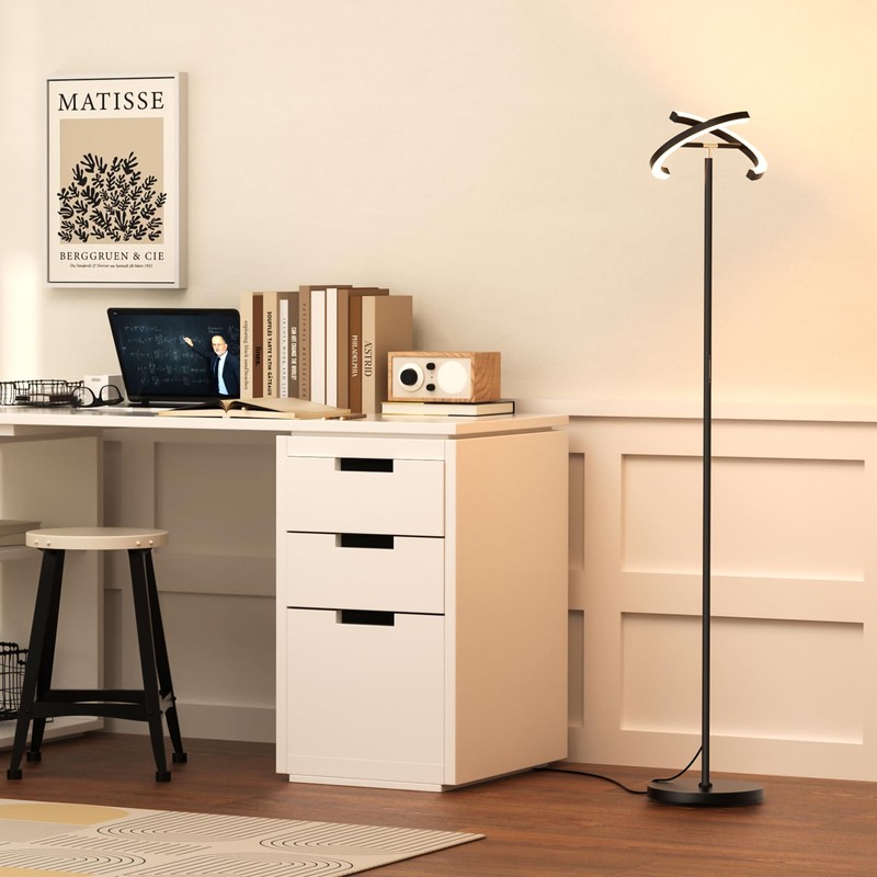 SIBRILLE LED Floor Lamp - Rotatable Standing Lamp with Touch