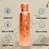 Copper Water Bottle 34OZ - 100% Handcrafted Solid Pure Hammered
