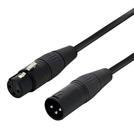 Stage Series Balanced XLR Shielded Microphone Cable BLACK - Choose Length - 2m
