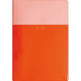 Elcomune Matka DR-WB-448 Notebook, Begins in April 2025, B6 Weekly Left Coosh Coral