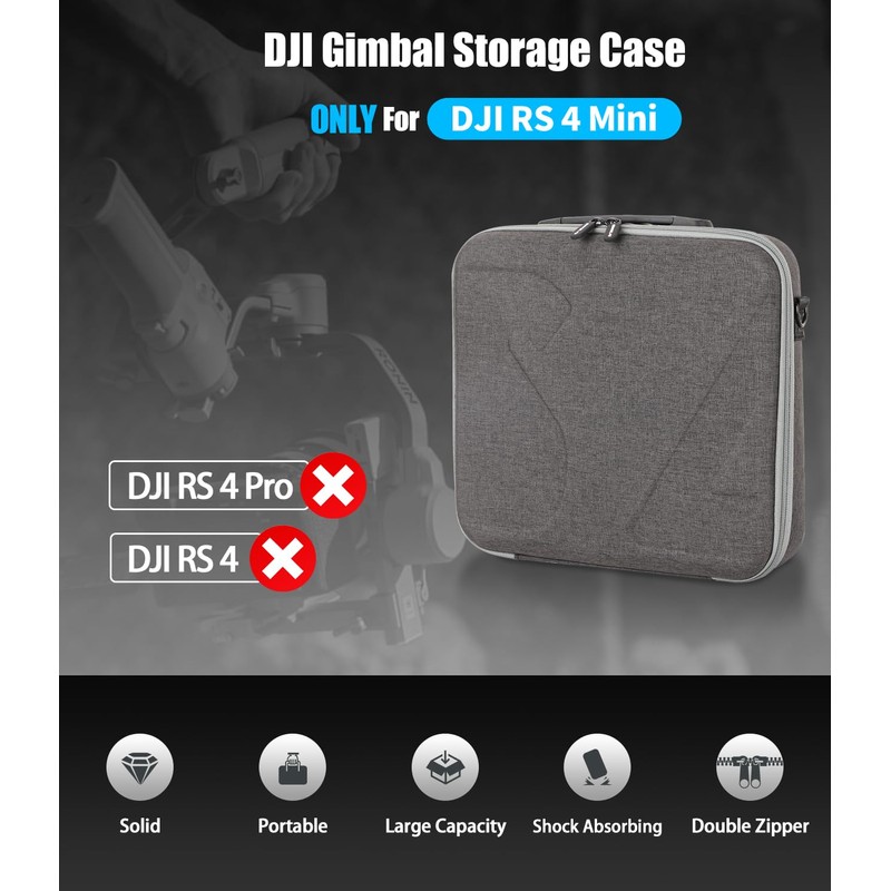LINGHUANG for DJI RS 4 Mini Case,Gimbal Carrying Case,Portable Shoulder