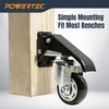 POWERTEC Workbench Caster Kit Set of 4 with Side Mounting