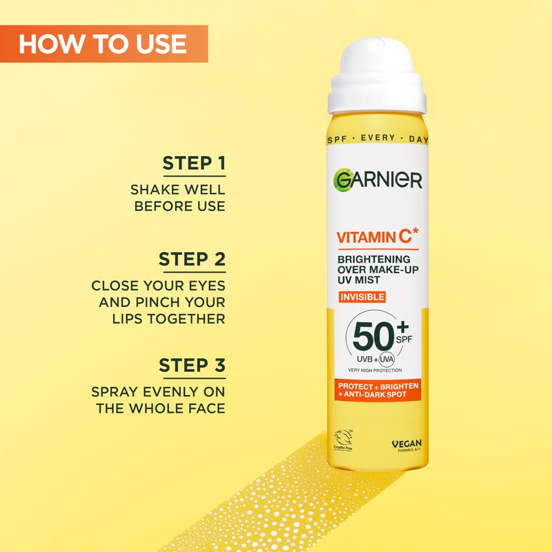 Garnier Garnier Vitamin C Brightening Over Make-Up UV Mist Invisible