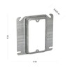 RACO 768 4-in. Square Mud-Ring Cover for 1 Device, 5/8-in.