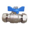 Altecnic Intaball Ball Valve 22mm with Blue Butterfly Handle