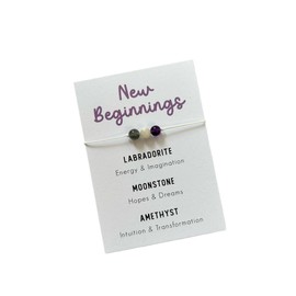 New beginnings crystal bracelet | Labradorite bracelet | Moonstone bracelet | Amethyst bracelet | Crystals gift for a new beginning