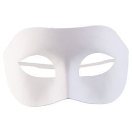 Trendy Apparel Shop Half Mask Venetian Masquerade Ball Costume - White