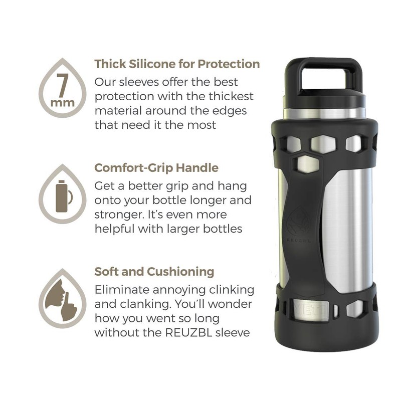 REUZBL Bottle Bumper Silicone Boot Sleeve Protector Accessories with Handle