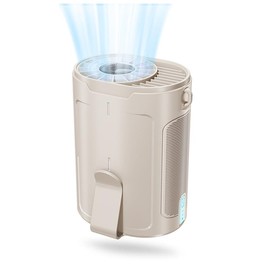 Lepwings Portable Fan with Dual Clip, Personal Waist Fan Up to 25 H, 4 Speeds 6600 RPM, Wearable Belt Fan, Long-Lasting Working Time, USB Charging Port - Color: Black