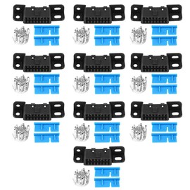 FTVOGUE Female Connector Kit, ABS OBD2 II 16 Pin Female OBDII Cable Car Adapter Connector Shell Kit for GM J1962, 16 Pin Female Sockets