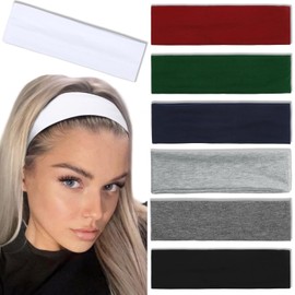 7PCS Non-Slip Headbands for Women - Elastic Hair Bands Set | Trendy Cloth Headbands for Workouts, Yoga & Running,Soft Stretchable Women's Hair Accessories (mix2)
