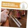 KICHOUSE 4pcs Leather Edge Skiving Tool for Leathercraft Essential Trimming