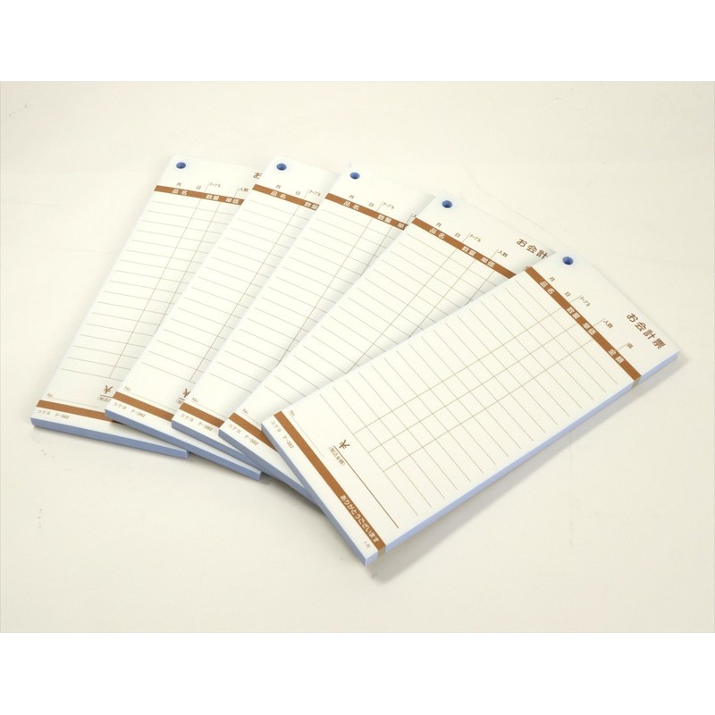 コクヨ 伝票 5冊パック 表紙なし 徳用タイプ 勘定書付き ノーカーボン複写 50組 テ-382