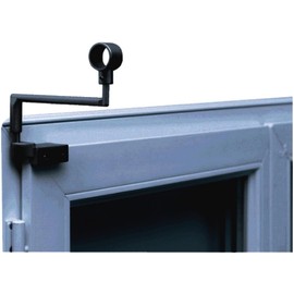 Curtain Pole Bracket, No Drilling - Easy Attachment for Double Casement Windows | Diameter 20 mm | Metal Black & Silver - Elegance and Practicality