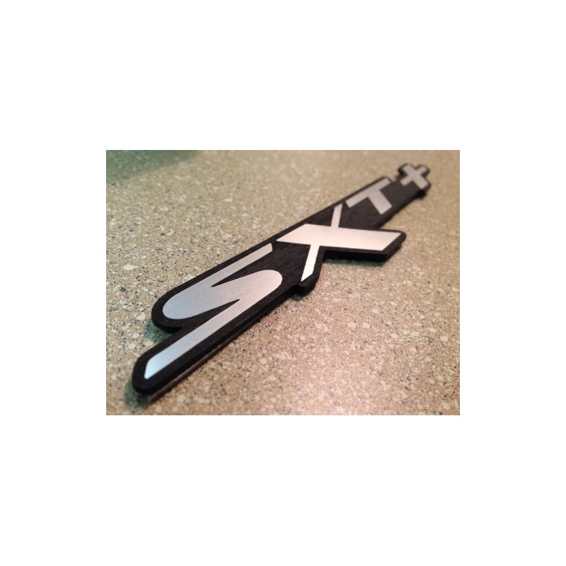 24Designs Compatible Sxt Plus Badge Stick on Emblem Black Silver