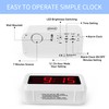 Alarm Clock, Digital Clock, Auto Night-Mode, 3-Level Led Brightness, Battery