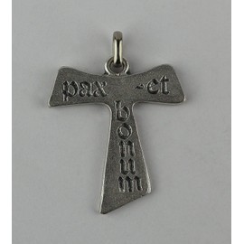 Eurofusioni Tau Cross Pax et Bonum Pendant Silver-Plated Metal Pack of 10
