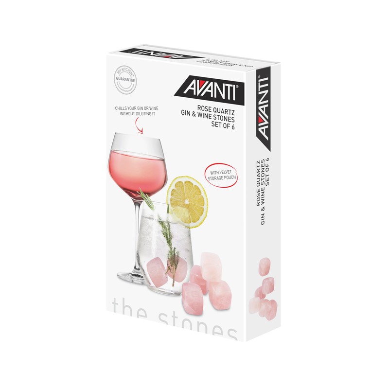 AVANTI Rose Quartz Gin and Wine Stones