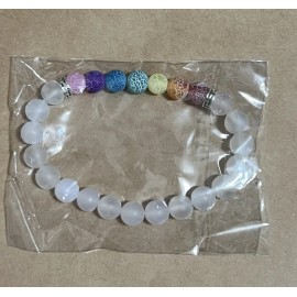 Cuarzo Pulsera 7 Chakra  protección para La Buena Suerte Salud y Amor (Cuarzo )