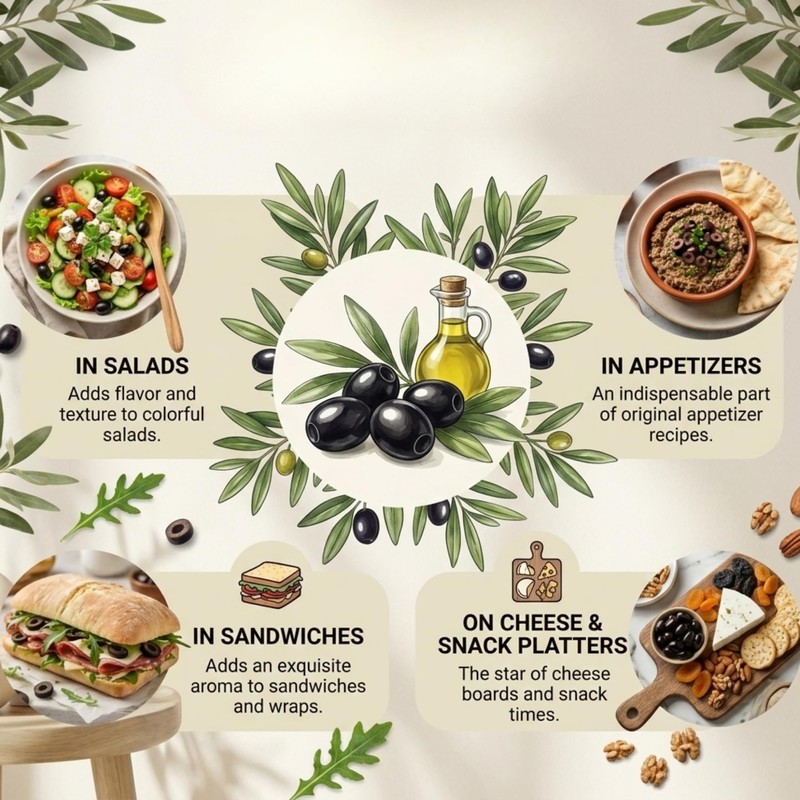 Marmarabirlik Black Olives, Turkish Dry Cured Black Olives, Hand-Picked, Healthy