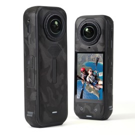 uconsmimo Camera Skin for Insta 360 X 5 Protective Sticker Camouflage Black Skin Decals for Insta360X5 Accessories Full Wrapped Anti-Scratch Protection