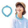 クールネックリング ネッククーラー 28℃で自然凍結 繰り返し使える 自然に凍ってずっと涼しい 熱中症対策 レジャー (クールブルー, M)