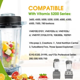 For Vitamix Blender Pitcher 64oz, Replacement Parts for Vitamix 5200 5000 6500 7500 750 Classic Explorian Vita-Prep vm0101 vm0102 vm0103 vm0197 E310