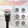 MEIRIYFA LED Motorcycle Switch, 12V Universal Motorcycle Handlebar Switch LED