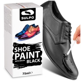 SULPO Shoe Colour – Leather Colour Black 75 ml – Ideal for Grained Leather Care – Effective Leather Care for Shoes, Bags and Accessories