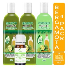 2 Shampoos De Bergamota 1 Acondicionador 1 Aceite Organicos                                                                                           