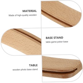 Totority Playing Card Holder Stand Curved Design for Comfortable Use for -end Wood Material for Card