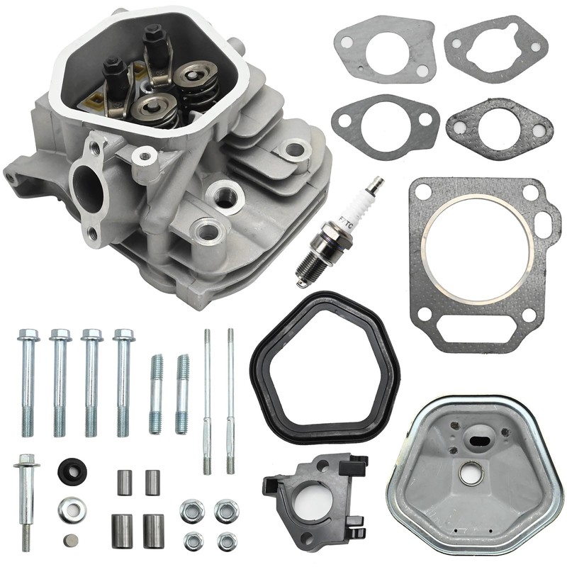 Newnessai Cylinder Head Assembly with Valve Spring Spark Plug Insulator