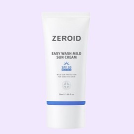Zeroid Easy Wash Mild Sun Cream SPF30/PA++++ 50ml, 1 piece / 제로이드 이지 워시 마일드 선크림 SPF30/PA++++ 50ml, 1개