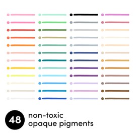 PAPERAGE Acrylic Markers Set, 12 Pack (Earth Tones), Marker Pens for Rocks, Ceramic, Wood, Glass, Paper, Canvas, Fabric, & Craft Supplies, Quick Dry Acrylic Marker Set for Kids & Adults