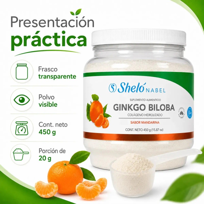 Colágeno Hidrolizado Sheló Nabel Ginkgo Biloba 450g