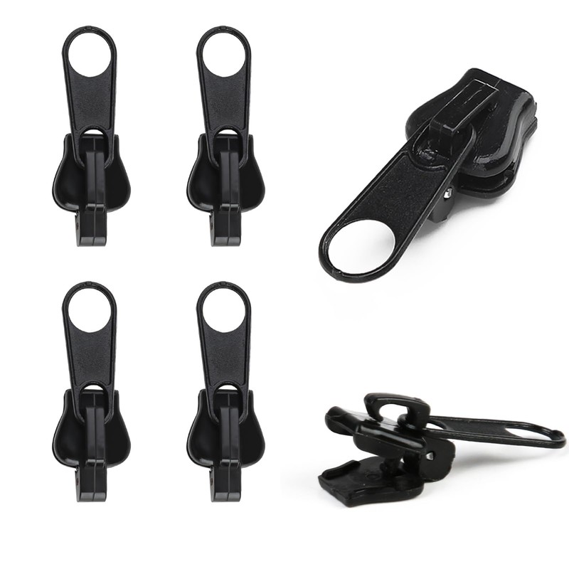 6PCS Zipper Repair Kit, Zip Puller Replacement Set, 3 Sizes