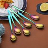 Rainbow Teaspoons, 6-Piece Silverware, Stainless Steel Tea Spoons, Home &