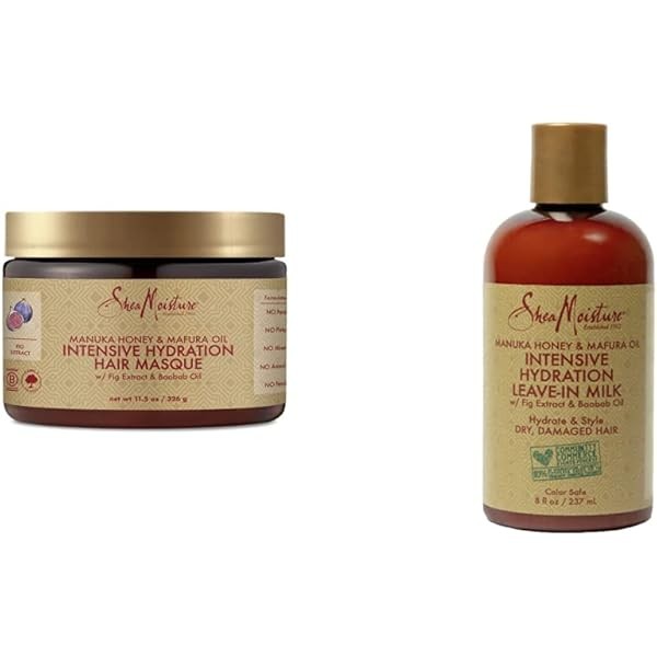 SheaMoisture Intensive Hydration Bundle - Hair Masque and Leave-In Milk