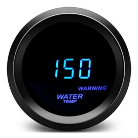 MAIMEIMI 2" 52mm Water Temp Gauge Fahrenheit F with Sender Kit Digital Blue LED for 12V Car AUTO
