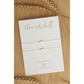 Briefzauber Friendship Bracelets (Set of 2) | Simple & Minimal Macrame Bracelets | Friendship Bracelet