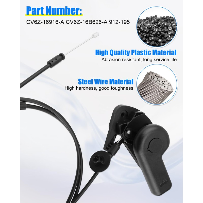Hood Release Cable Kit CV6Z16916A CV6Z-16B626-A Fit for Ford Focus