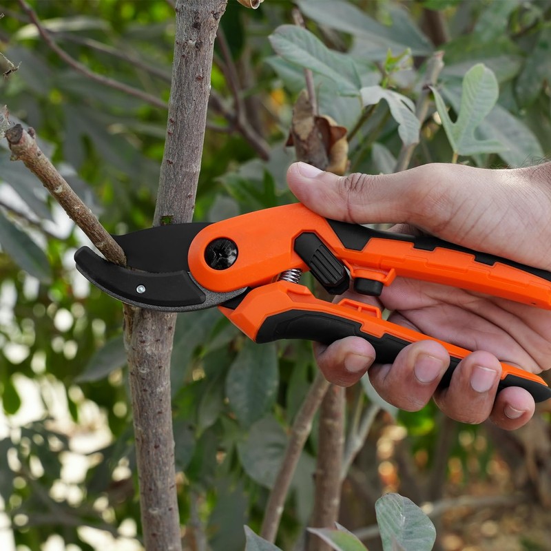Garden Secateurs Pruning Scissors | Bypass Hand Secateurs with Ambidextrous