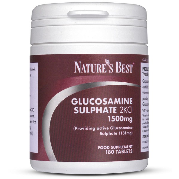 Natures Best Glucosamine Sulphate 1500mg, With 1131mg of 'Active' Glucosamine, 360 TABLETS IN 2 POTS