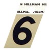 The Hillman Group 840486 Number 6 1-1/2-Inch Black and Gold